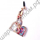 Подвеска на мобильный телефон heart dust proof plug